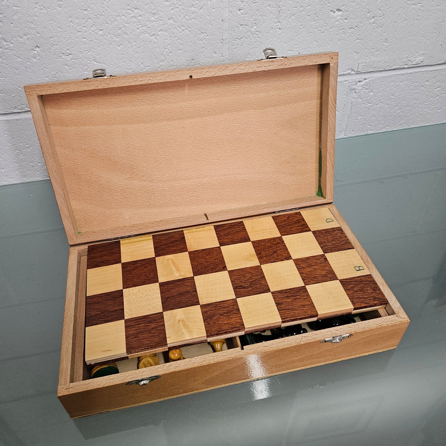 Vintage French Boxed Wooden Chess Set