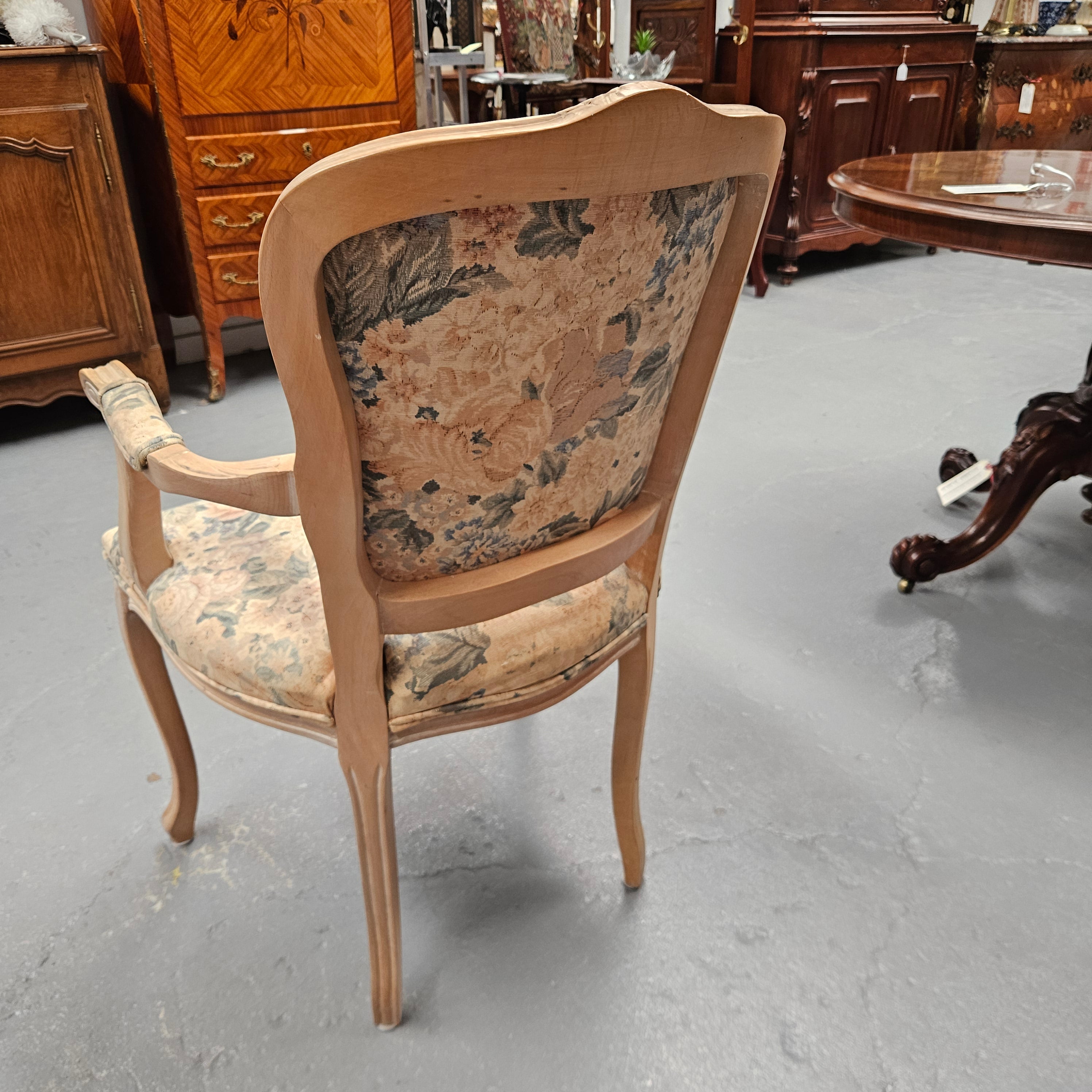 Vintage Whitewash Provincial Style Armchair | Antique & Vintage | Moonee Ponds Antiques | Australia Wide Delivery