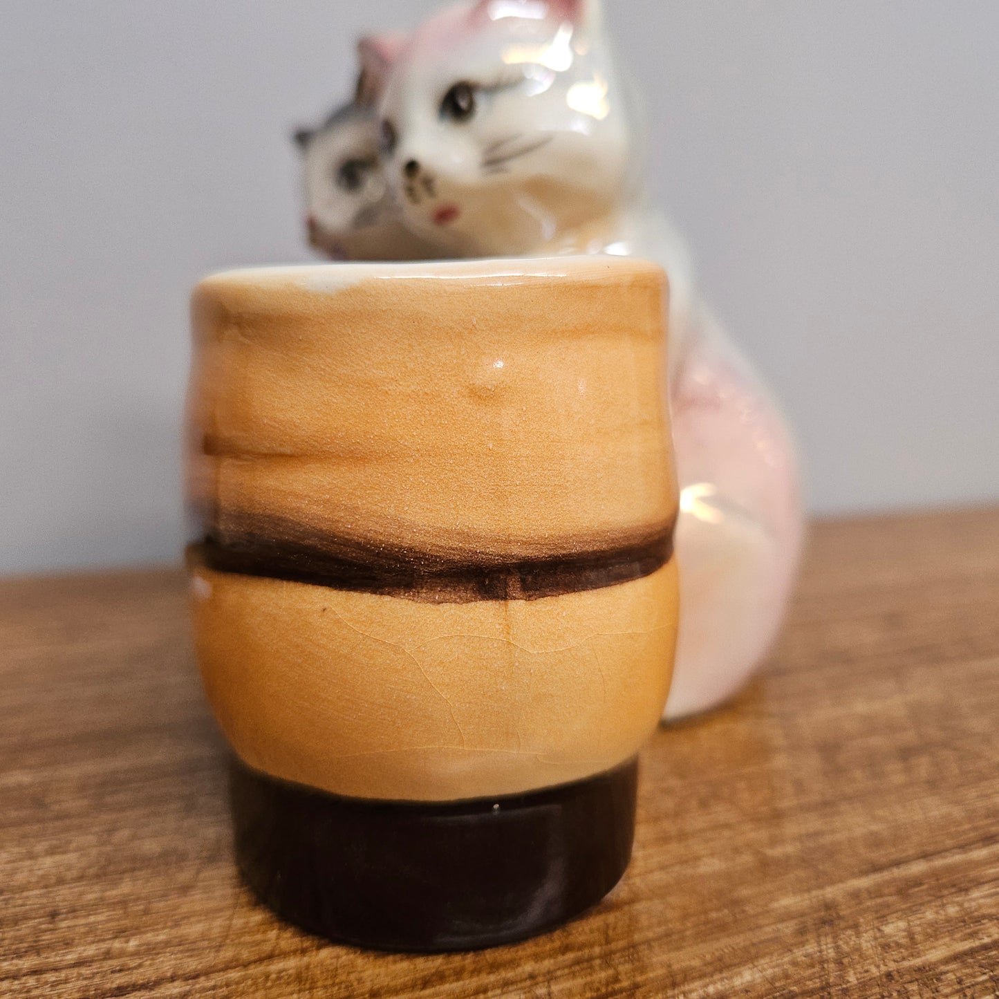 Vintage Lustre Cat and Boot Vase