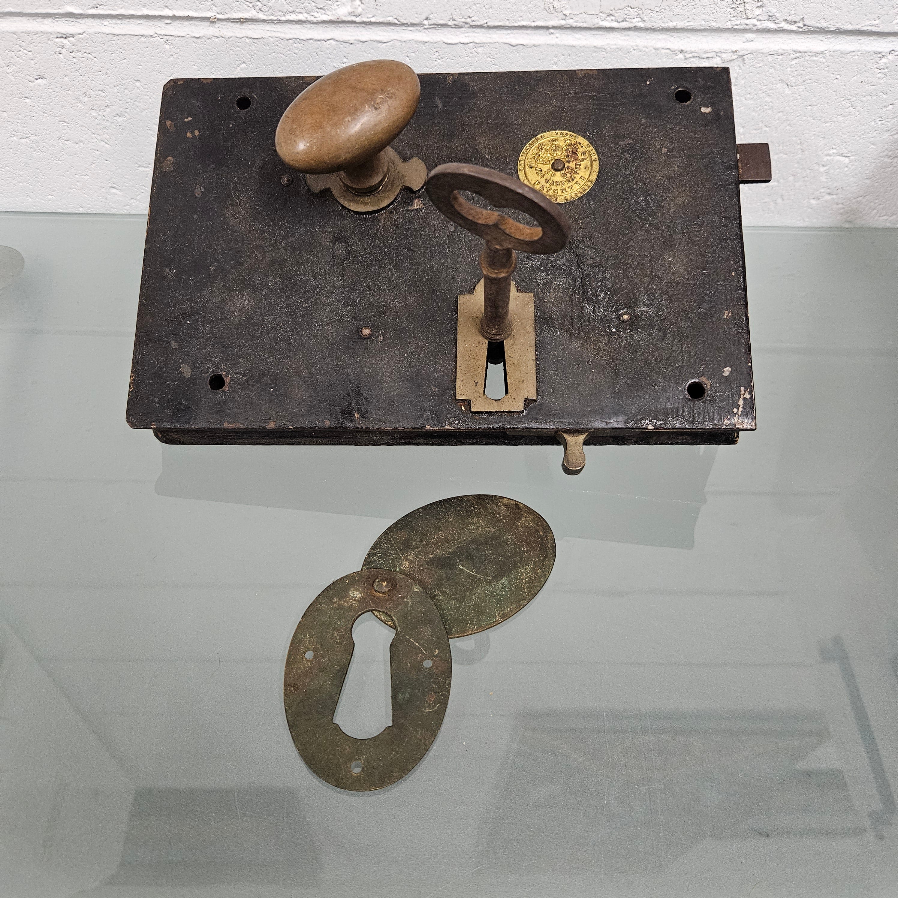 Antique Door Lock With Key | Antique & Vintage | Moonee Ponds Antiques | Australia Wide Delivery