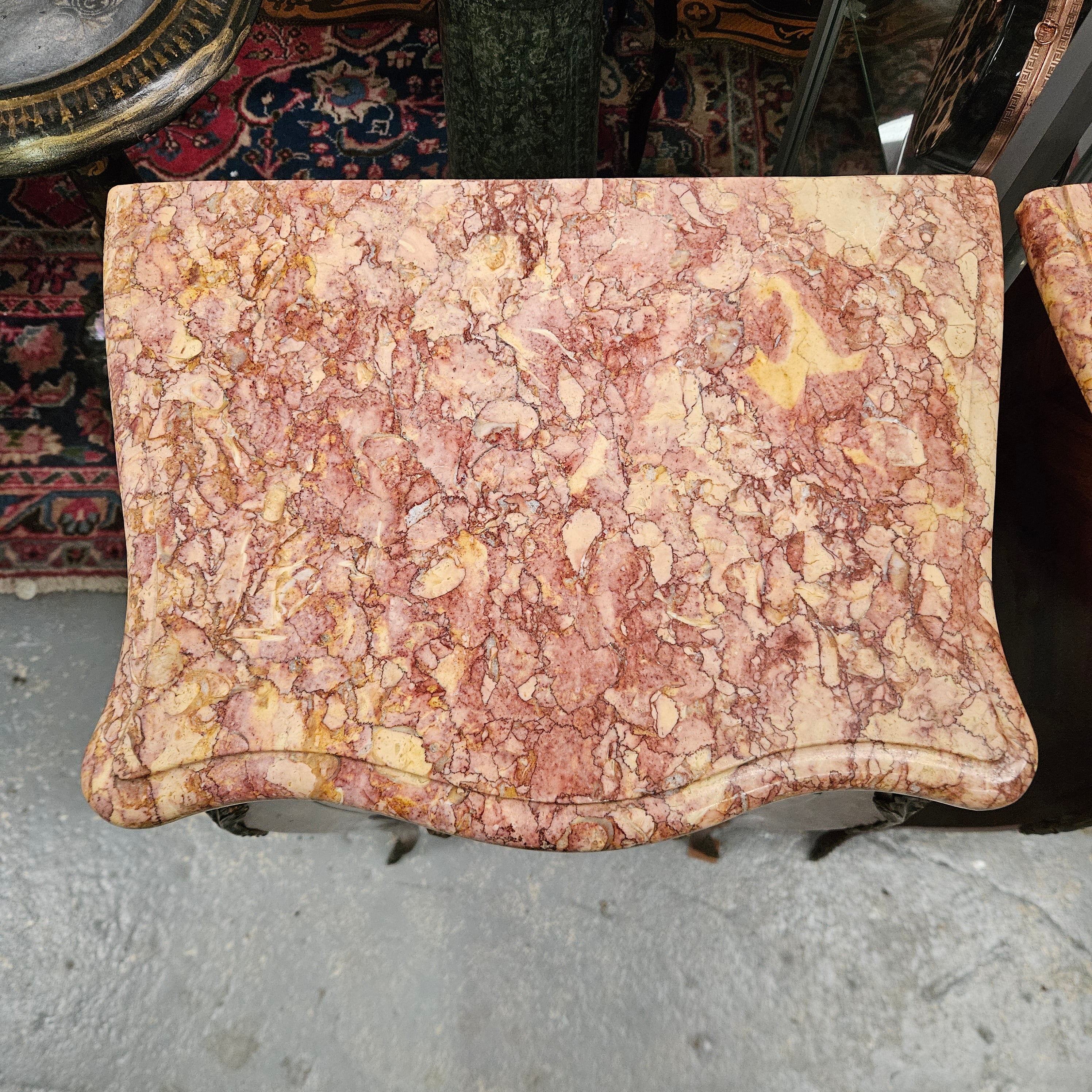 Louis XVth Style Marble Top Pair Bedsides | Antique & Vintage | Moonee Ponds Antiques | Australia Wide Delivery
