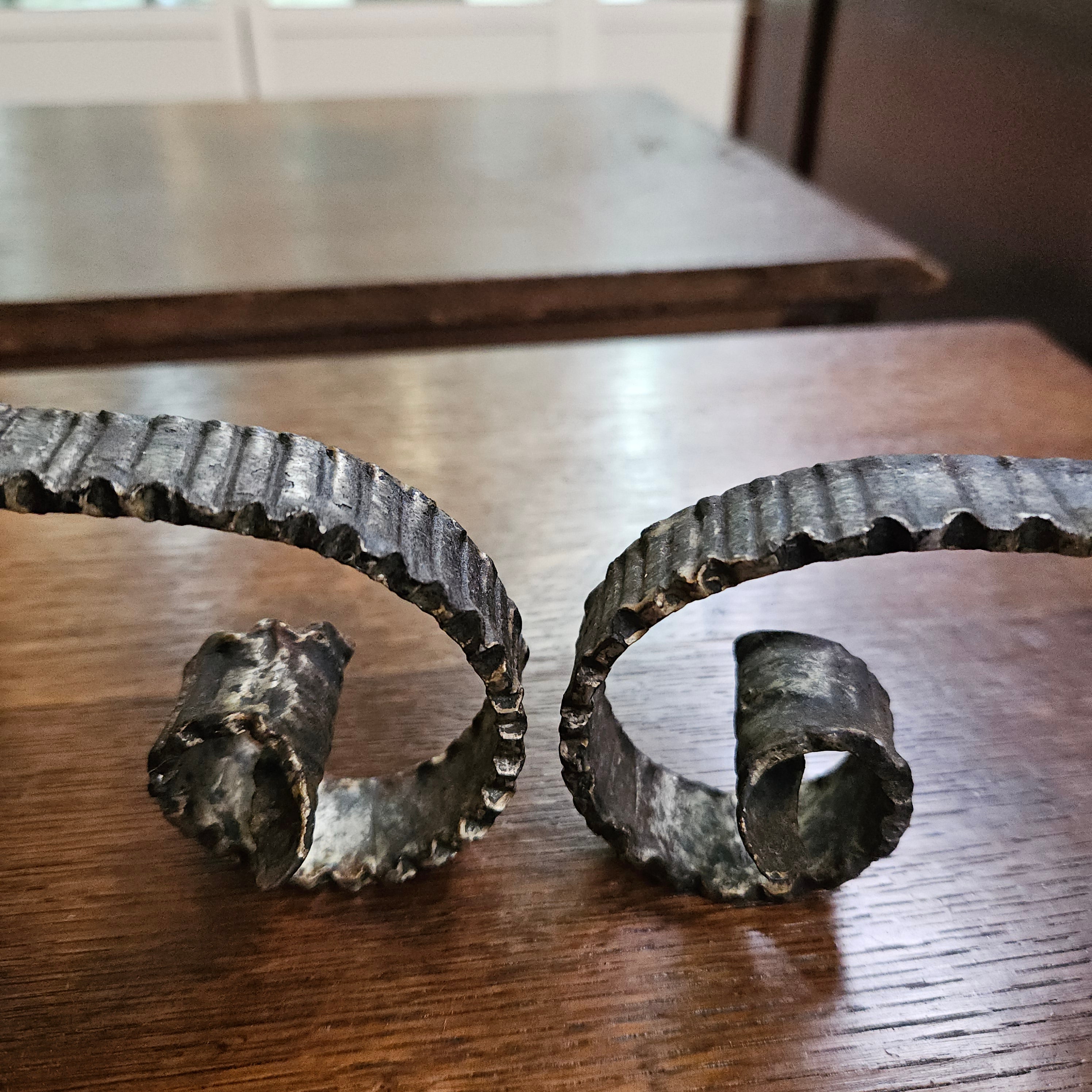 Rustic Pair of Wrought Iron Candlesticks | Antique & Vintage | Moonee Ponds Antiques | Australia Wide Delivery