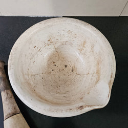 Antique Sheoak/Ceramic Apothecary Mortar and Pestle | Antique & Vintage | Moonee Ponds Antiques | Australia Wide Delivery