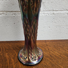 Iridescent Carnival Glass Vase