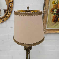 Napolean Style Gilt Standard Lamp & Shade | Antique & Vintage | Moonee Ponds Antiques | Australia Wide Delivery