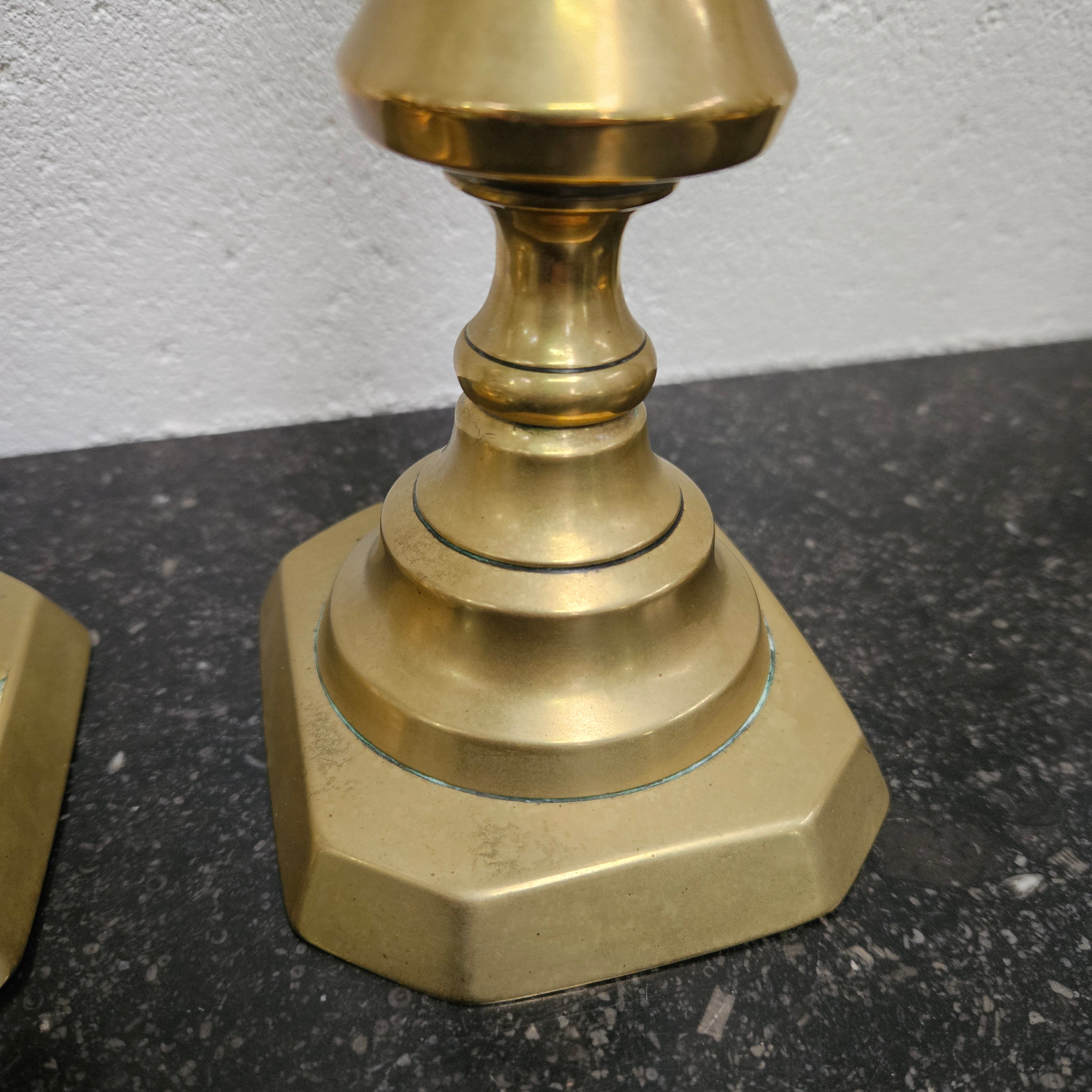 Pair of Mid 19th Century English Brass Candlesticks | Antique & Vintage | Moonee Ponds Antiques | Australia Wide Delivery