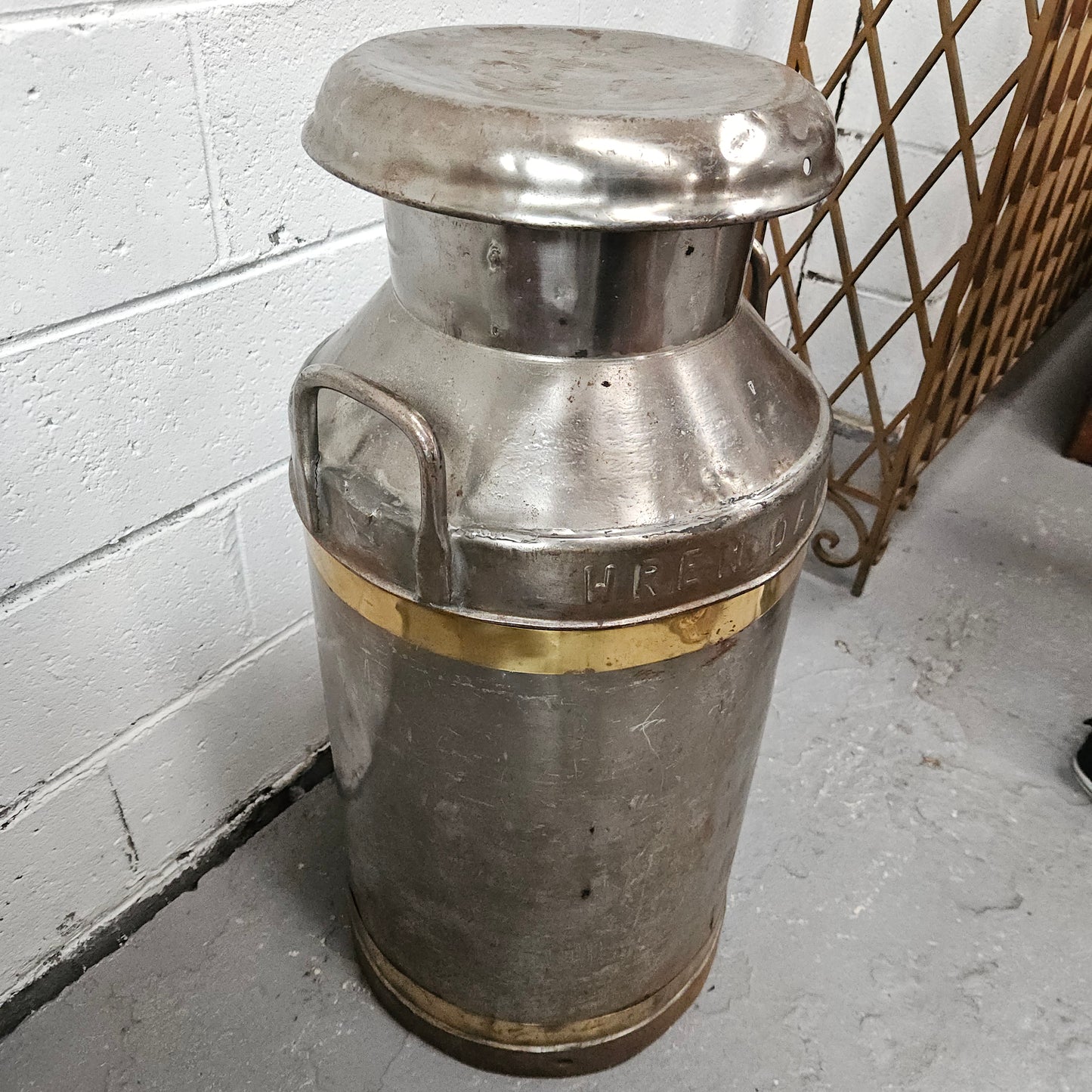 Large Metal Milk Canister/Churn