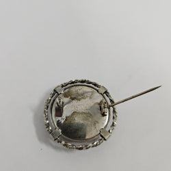 Hand Painted Sterling Silver Vintage Brooch | Antique & Vintage | Moonee Ponds Antiques | Australia Wide Delivery