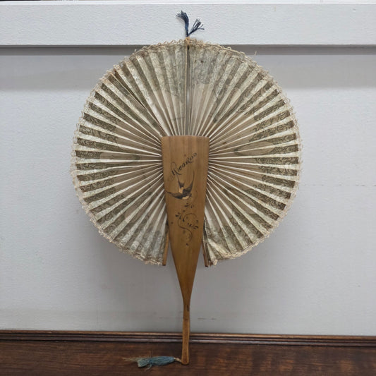 Victorian Olive Wood Cased Concertina Fan