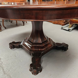 William IVth Empire Style Plum Pudding Mahogany Centre Table