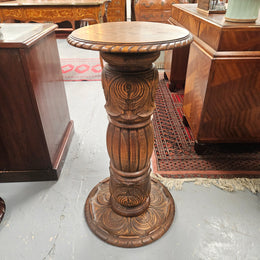 Nicely Carved  French Oak Pedestal