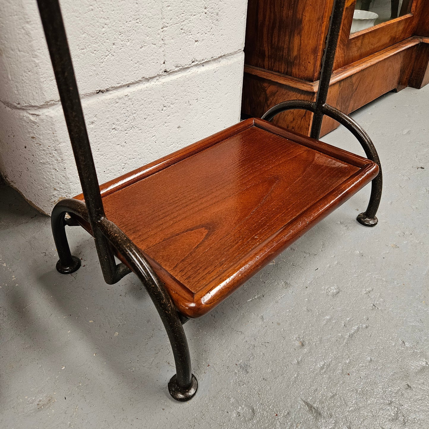 Impressive Cast Iron & Wooden Valet Stand