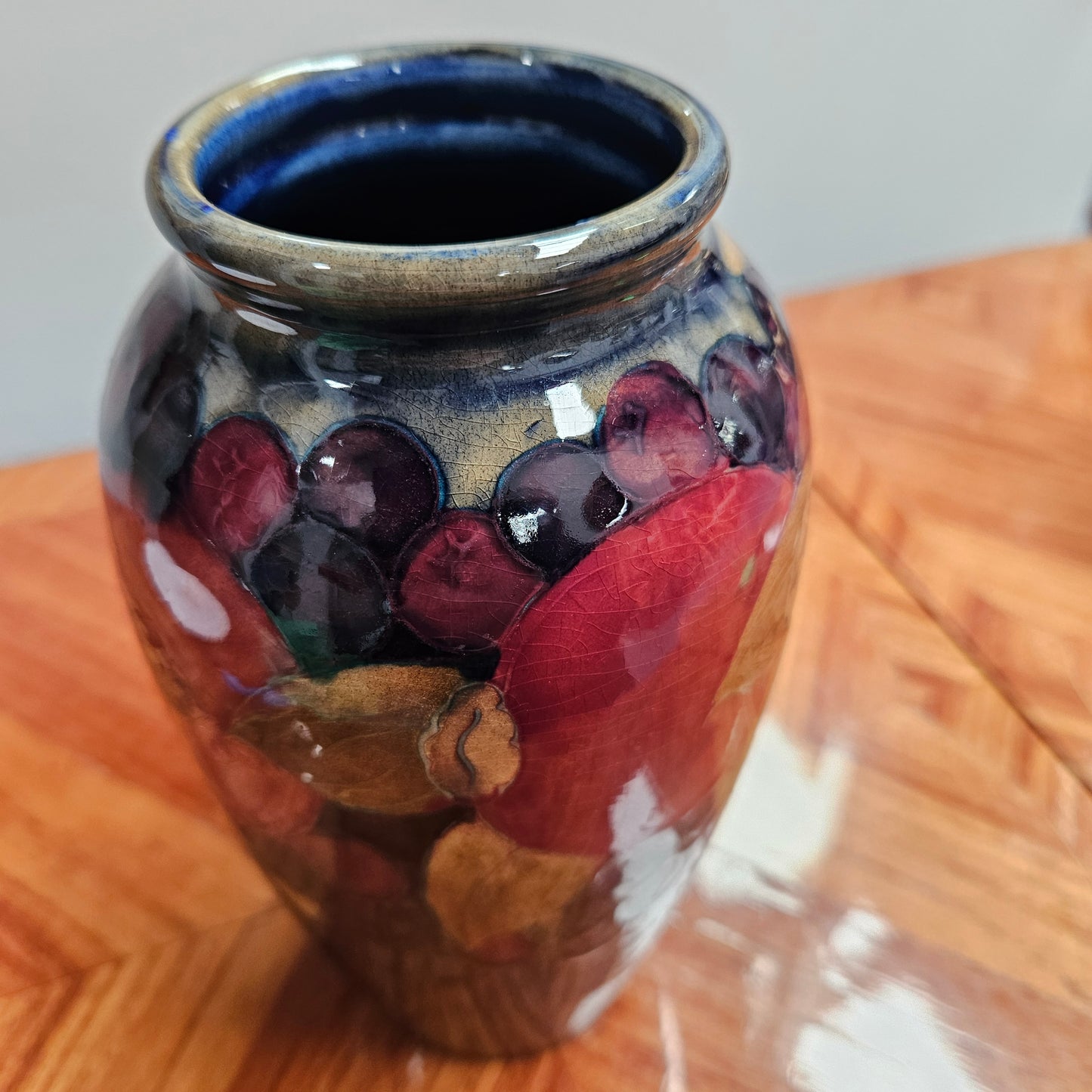 Large Moorcroft Flambe Pomegranate Vase