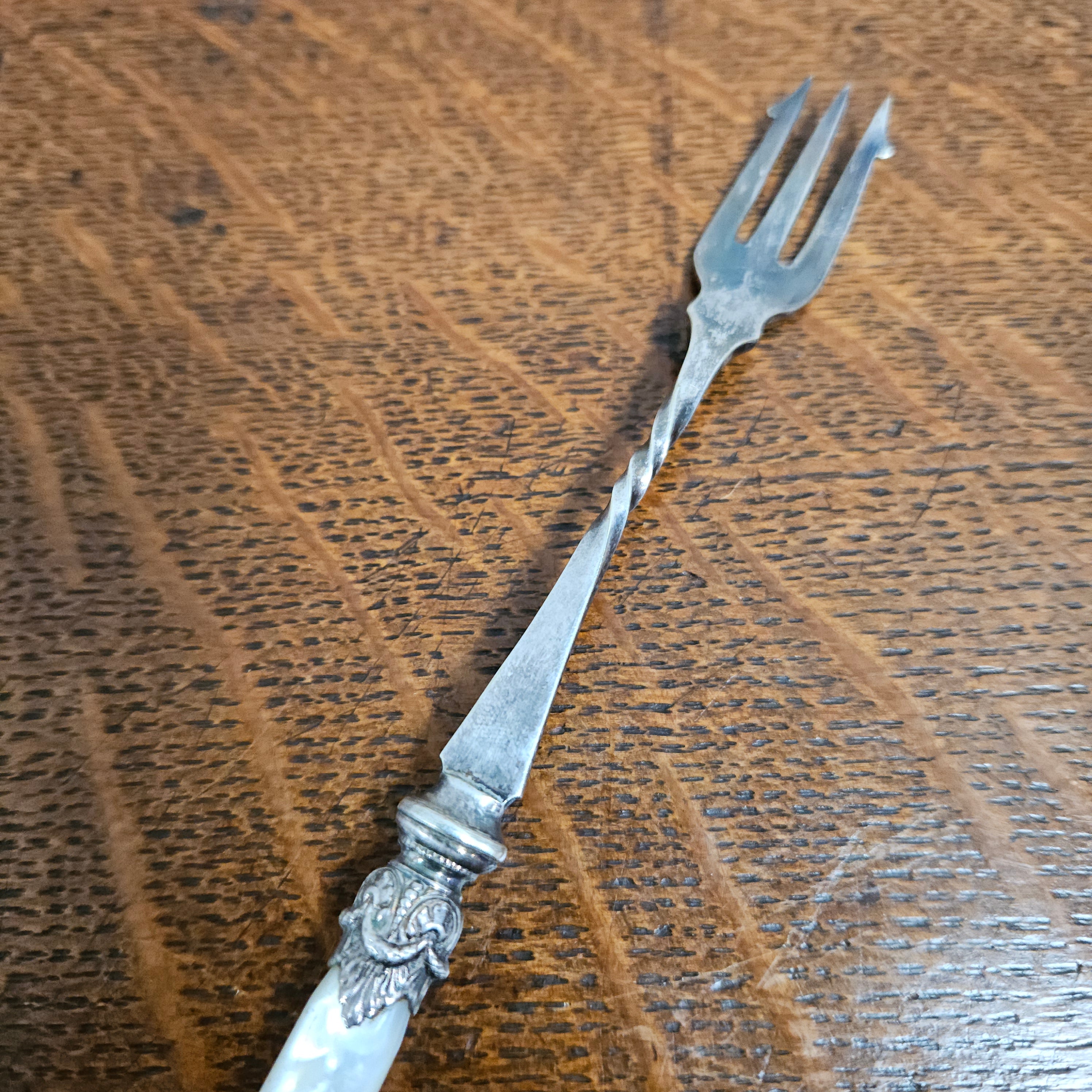 Antique Mother of Pearl & EPNS Pickle Fork | Antique & Vintage | Moonee Ponds Antiques | Australia Wide Delivery