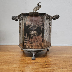 Victorian Hexagonal Silver Plated Biscuit Barrel | Antique & Vintage | Moonee Ponds Antiques | Australia Wide Delivery