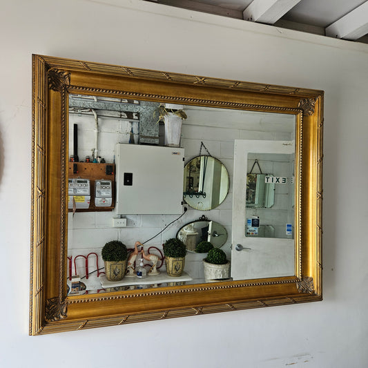 Beautiful Vintage Gilt Framed Bevelled Edged Mirror