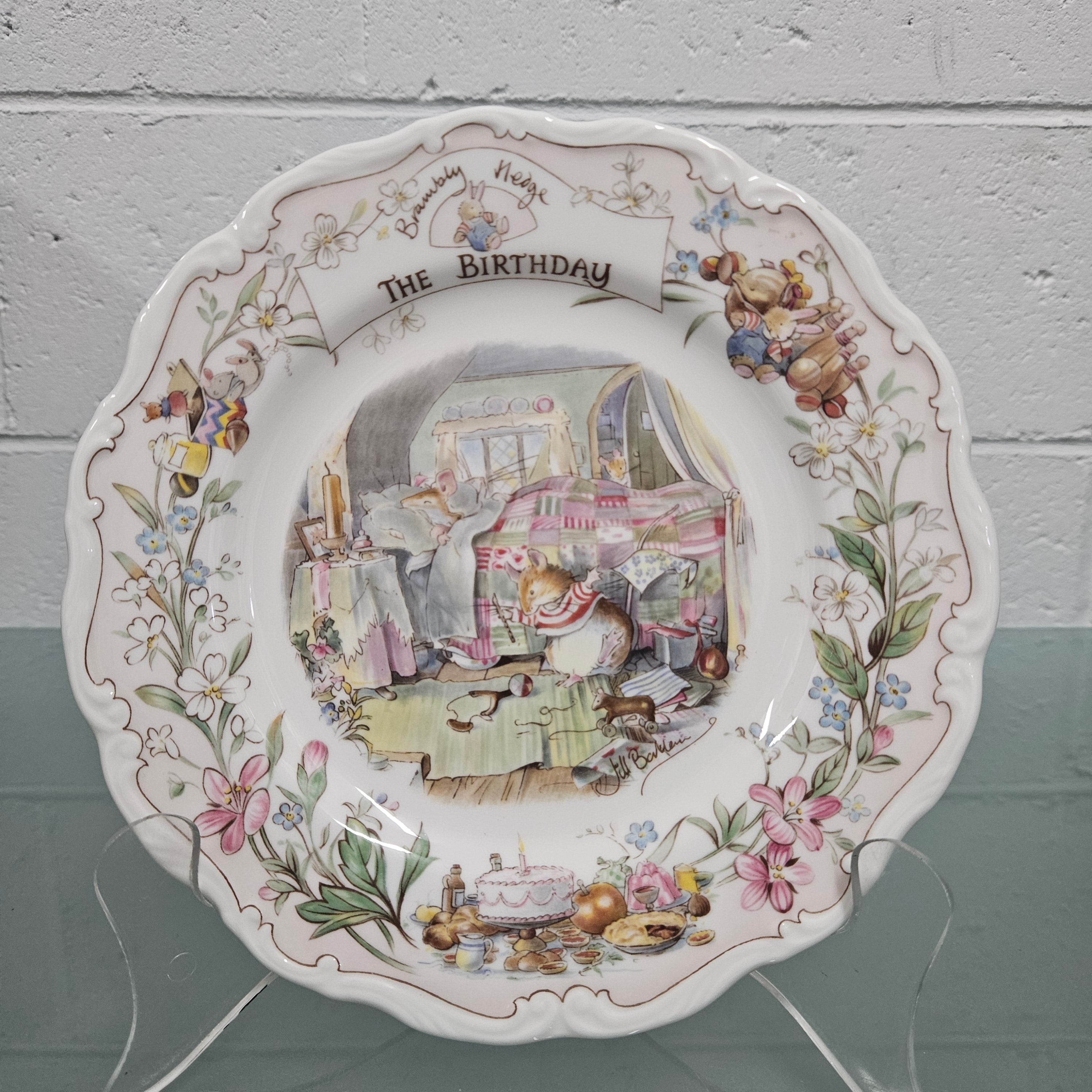 Vintage Royal Doulton Brambly Hedge "The Birthday" Plate Made in England | Antique & Vintage | Moonee Ponds Antiques | Australia Wide Delivery