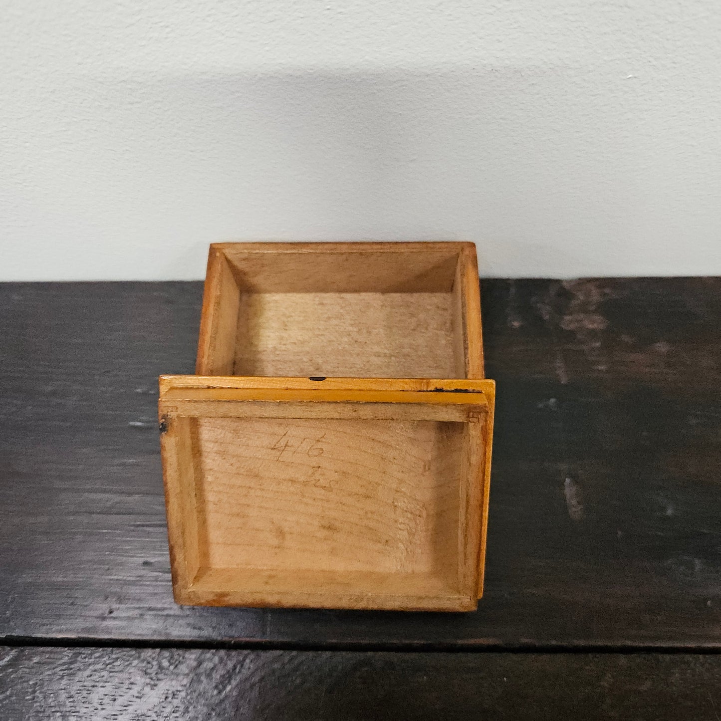 Mauchline Ware Lidded Wooden Trinket Box