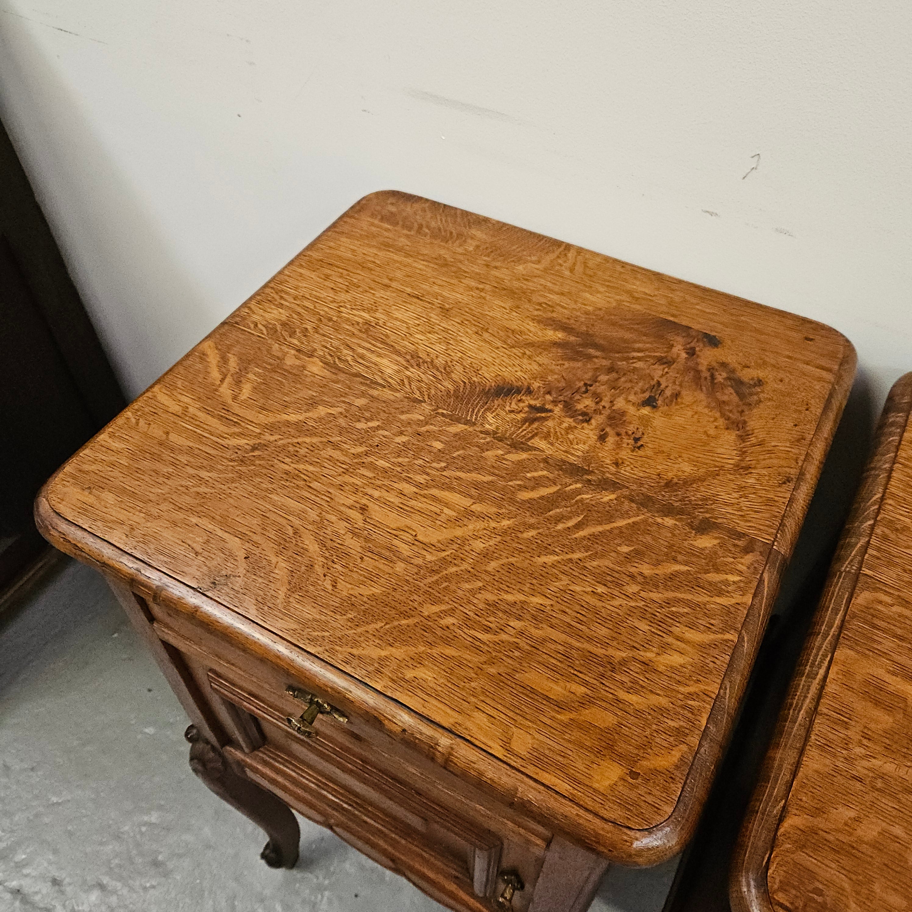 Rare Pair of Antique French Louis XV Style Wooden Top Bedsides | Antique & Vintage | Moonee Ponds Antiques | Australia Wide Delivery