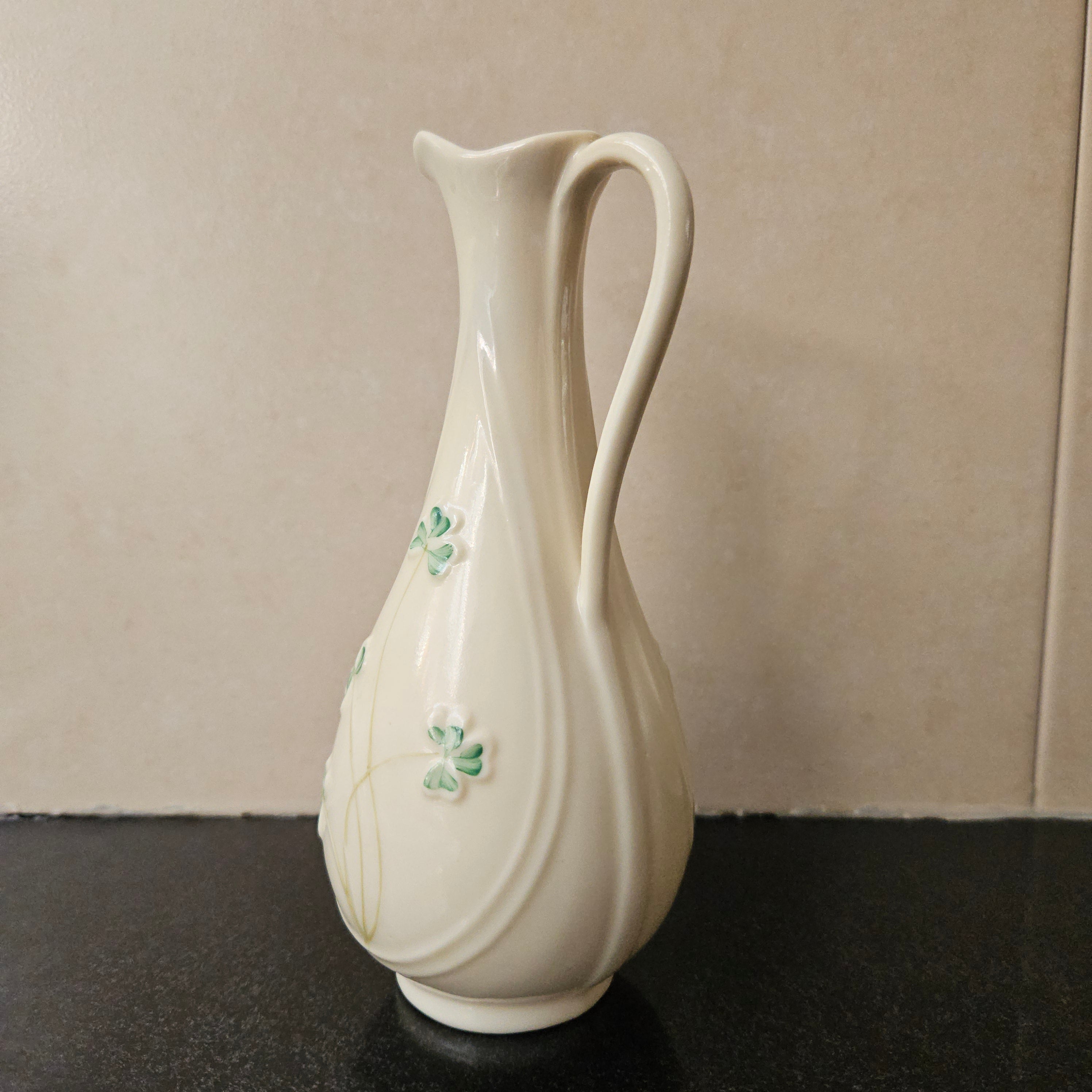 Large Belleek Shamrock Pitcher | Antique & Vintage | Moonee Ponds Antiques | Australia Wide Delivery