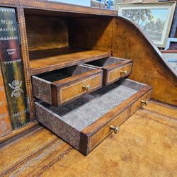 Spanish Empire Style Leather, Iron & Brass Desk | Antique & Vintage | Moonee Ponds Antiques | Australia Wide Delivery