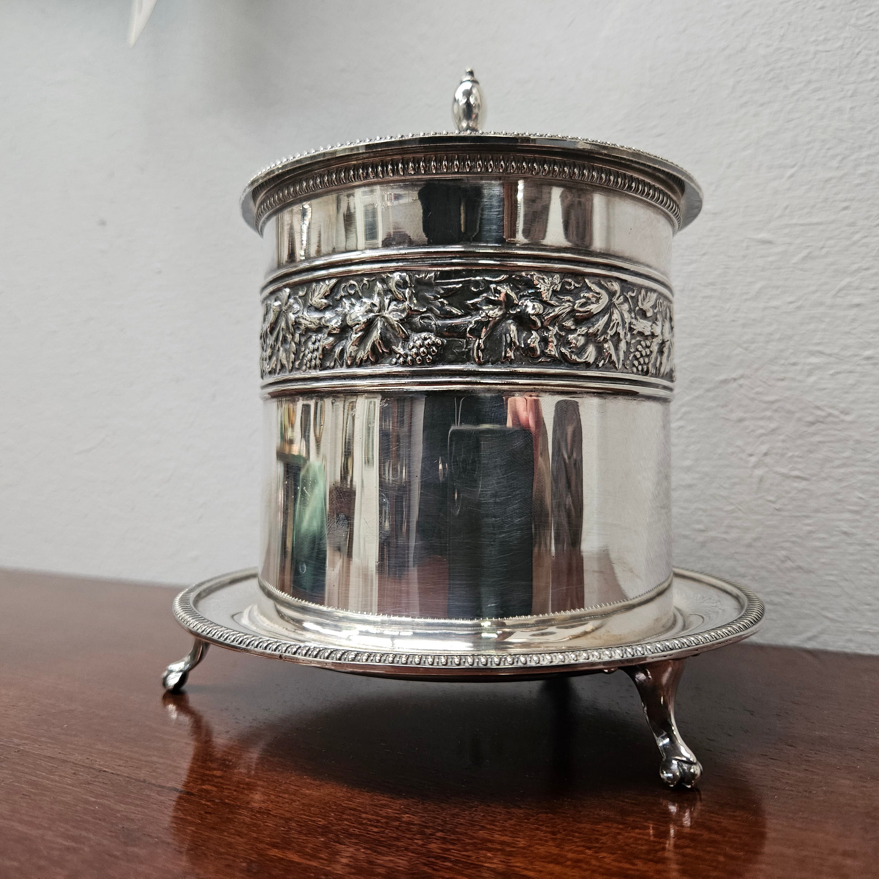 Antique Silver Plated Biscuit Barrel | Antique & Vintage | Moonee Ponds Antiques | Australia Wide