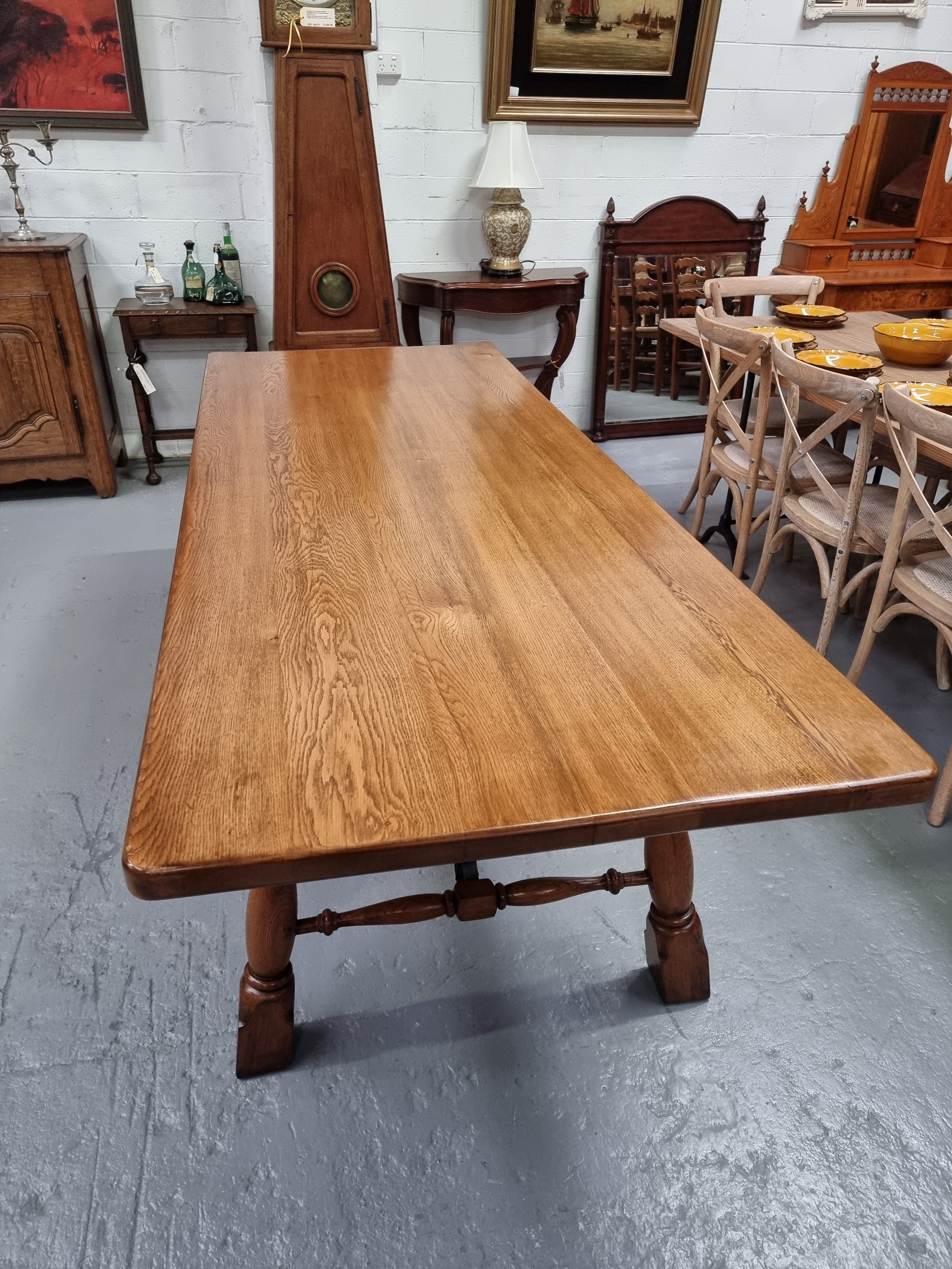 French Spanish Style Oak Farmhouse Table | Antique & Vintage | Moonee Ponds Antiques | Australia Wide Delivery