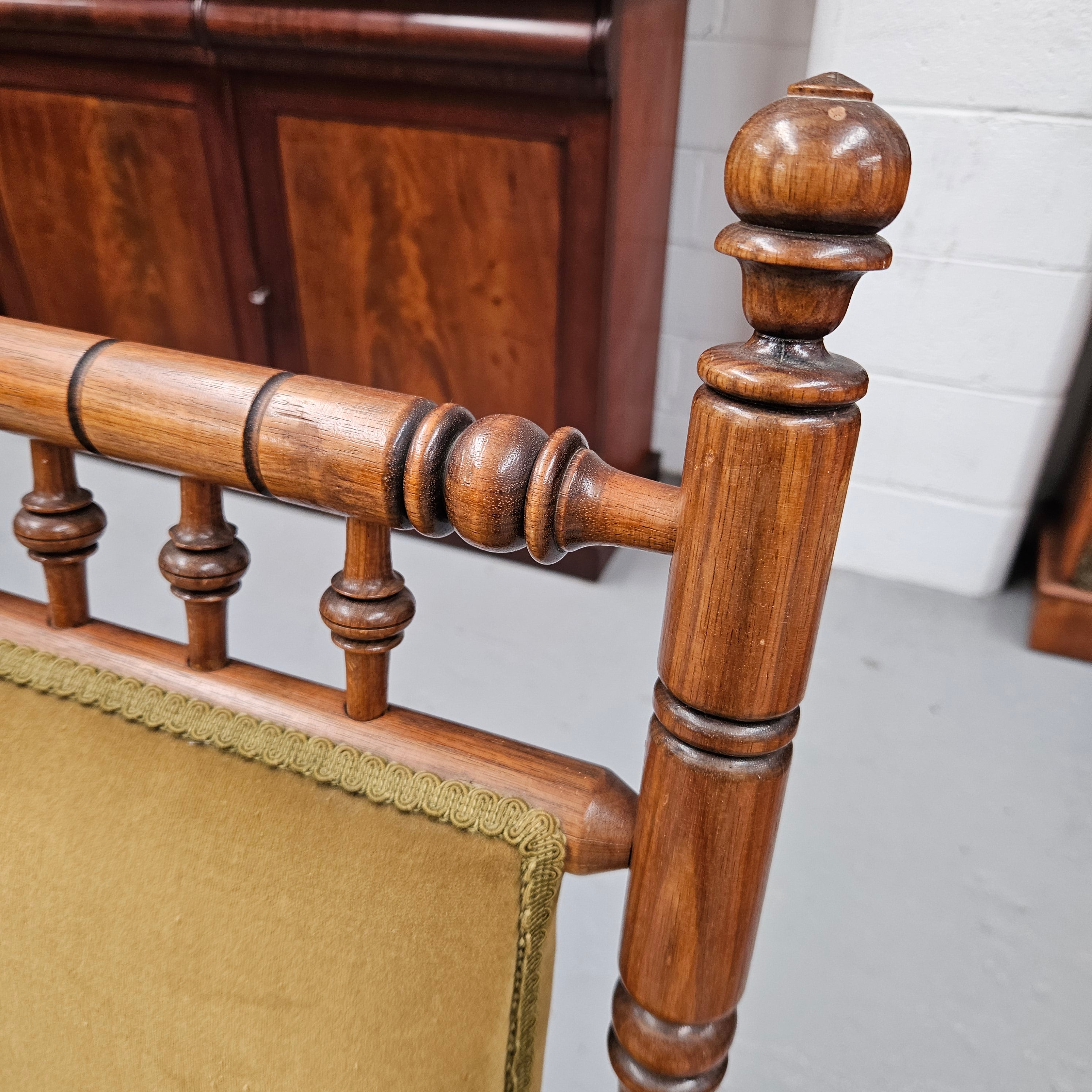 Edwardian Walnut Upholstered Rocking Chair | Antique & Vintage | Moonee Ponds Antiques | Australia Wide Delivery