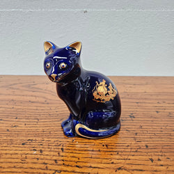 Limoge Cobalt Blue Cat | Antique & Vintage | Moonee Ponds Antiques | Australia Wide Delivery