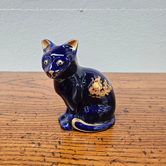 Limoge Cobalt Blue Cat