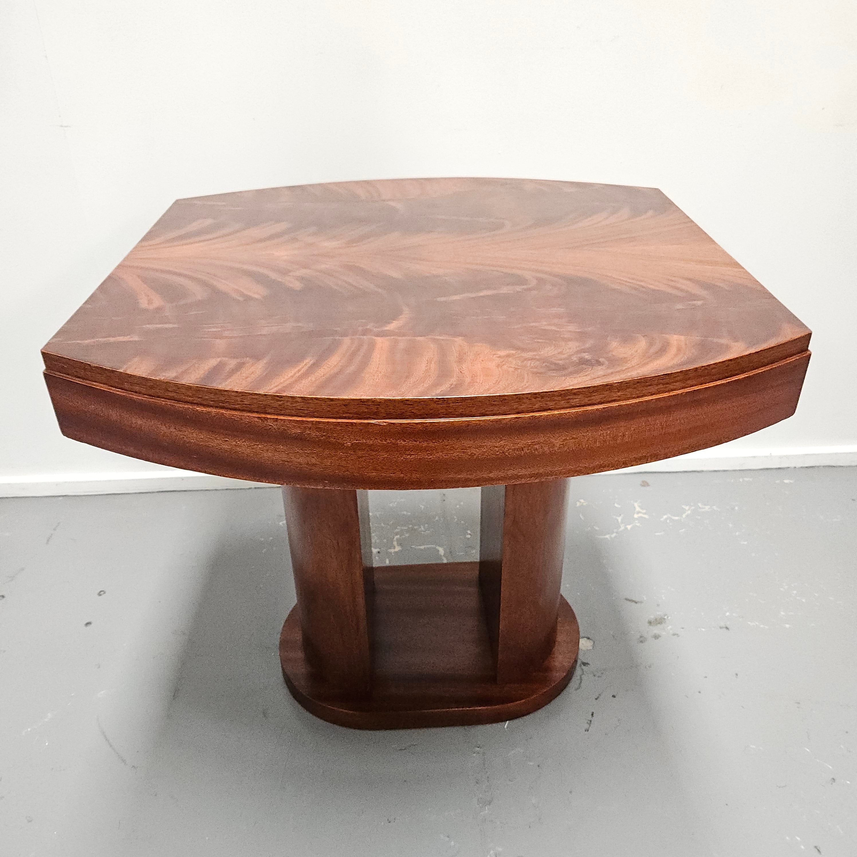 Art Deco Flame Mahogany Centre Table | Antique & Vintage | Moonee Ponds Antiques | Australia Wide Delivery