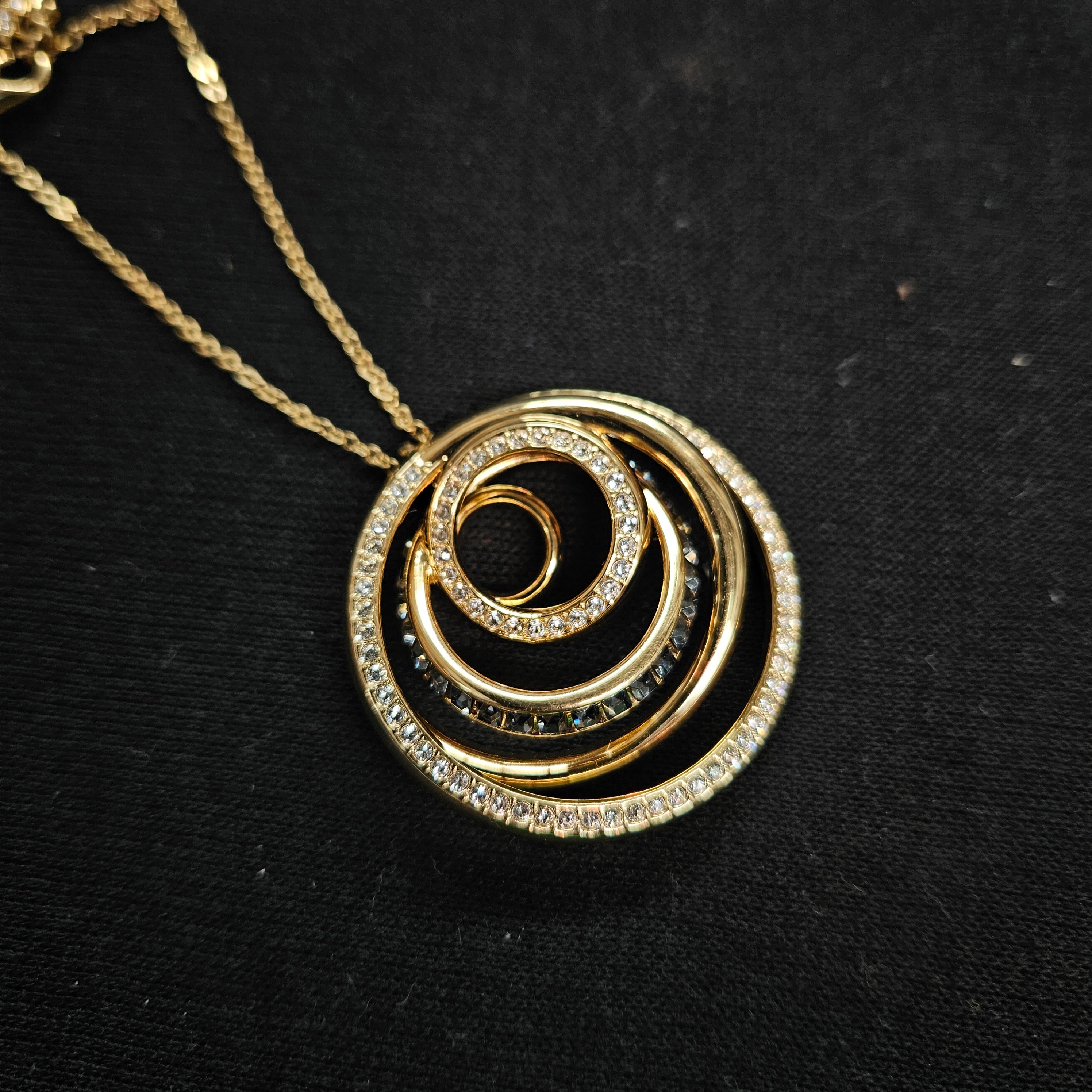 Dynamic Swarovski Gold Tone Pendant | Antique & Vintage | Moonee Ponds Antiques | Australia Wide