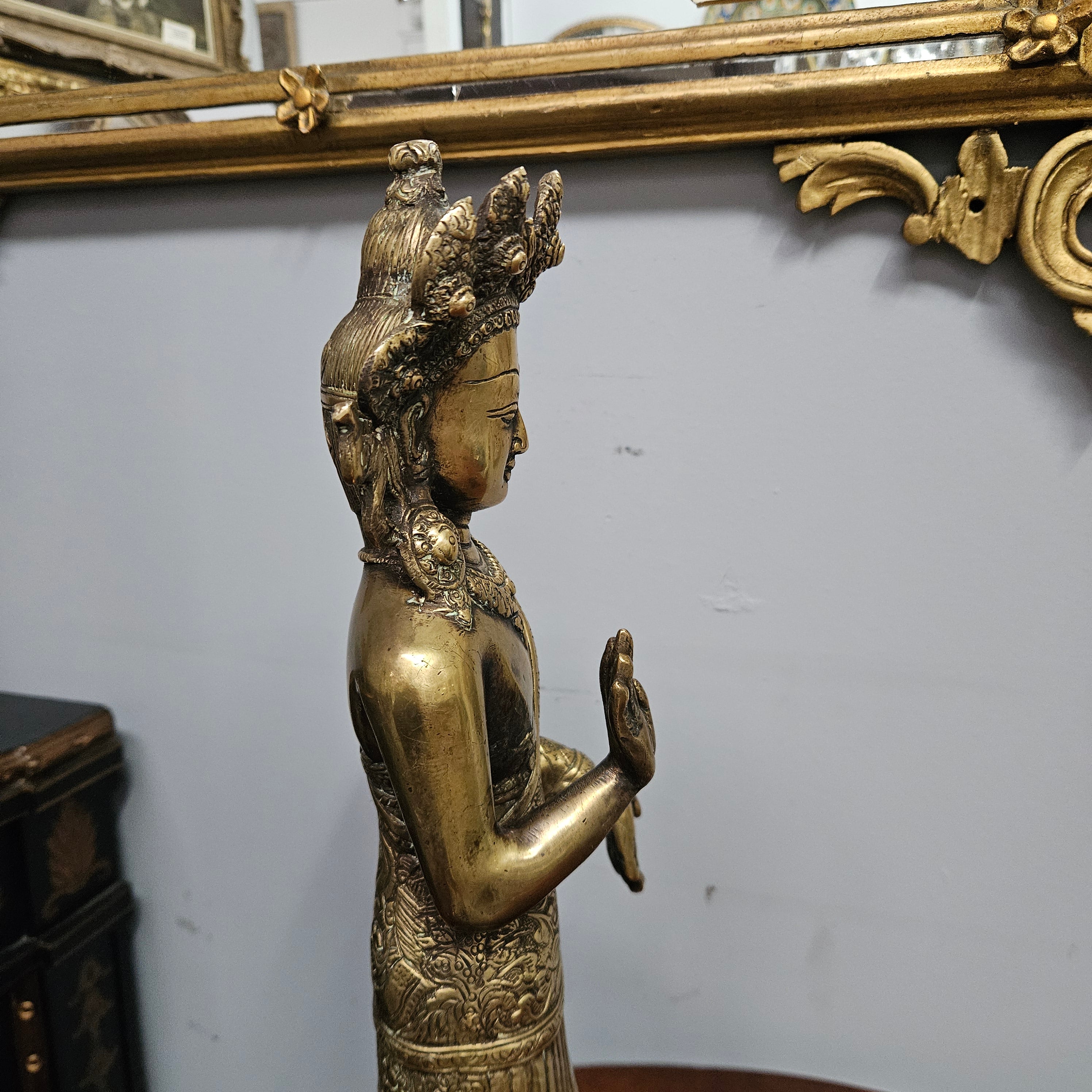 Antique Tibetan Bronze Dipankara Buddha Statue