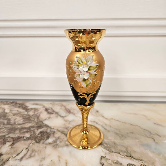 Vintage Glass Gilded Vase