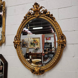 19th Century Gilt Louis XV Style Oval Bevelled Mirror | Antique & Vintage | Moonee Ponds Antiques | Australia Wide Delivery
