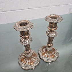 Pair of Sheffield Plate Candle Sticks | Antique & Vintage | Moonee Ponds Antiques | Australia Wide Delivery