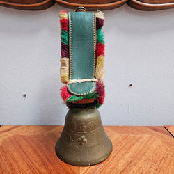 Vintage Cow Or Goat Brass Bell & Fringed Leather Strap | Antique & Vintage | Moonee Ponds Antiques | Australia Wide Delivery
