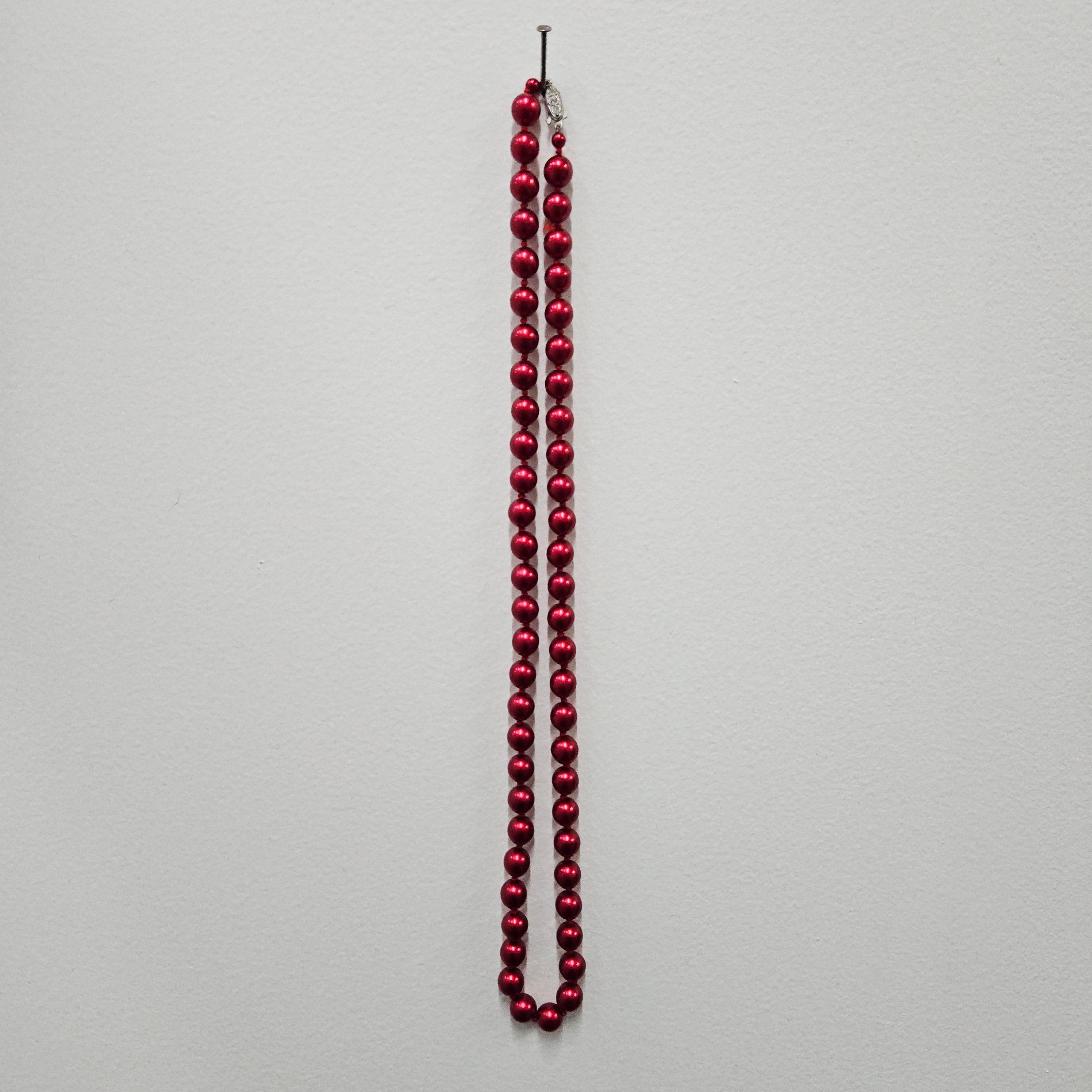 Vintage Red Glass Beads Necklace | Antique & Vintage | Moonee Ponds Antiques | Australia Wide Delivery