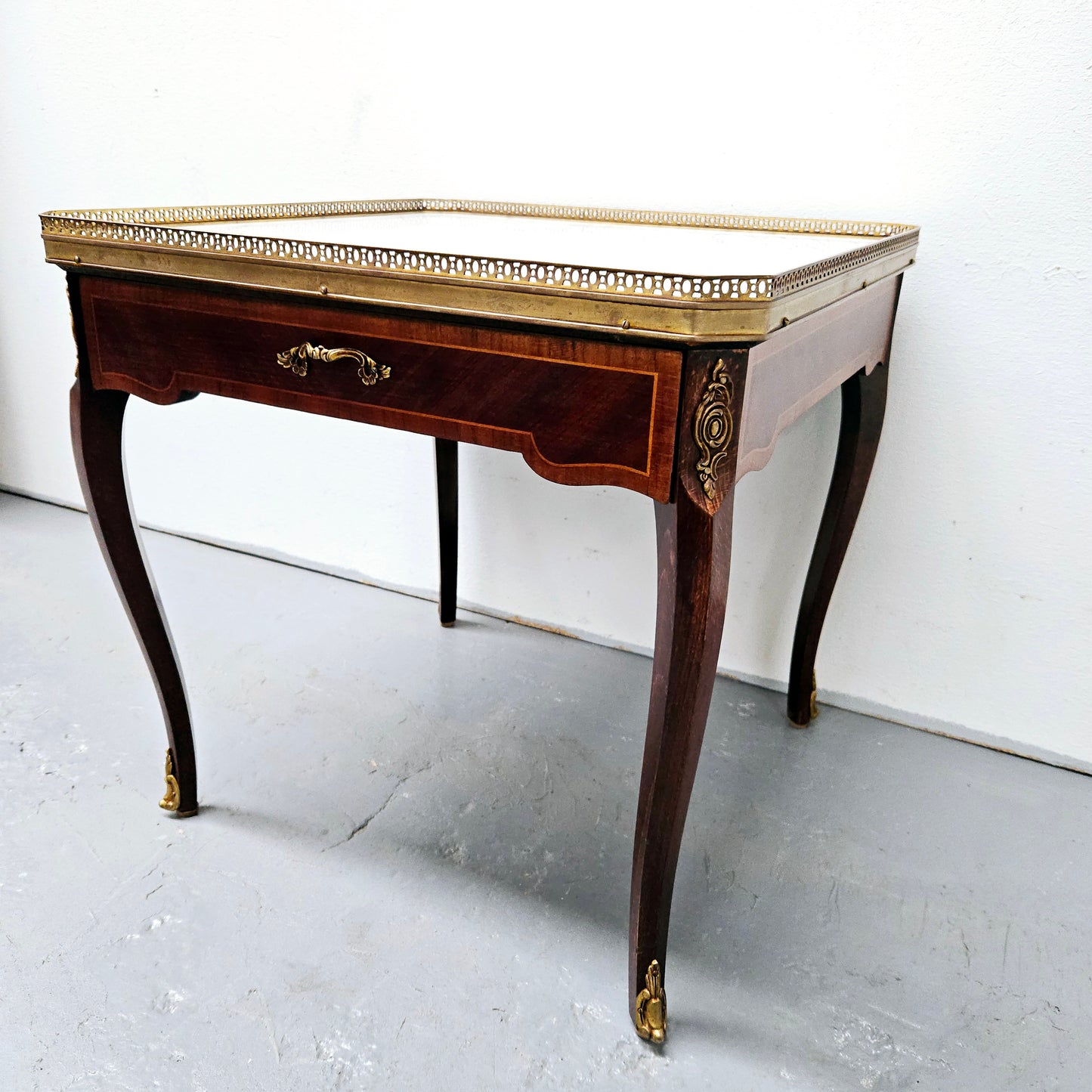 Louis XV Style Marble Top Coffee Table