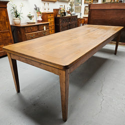 Early 2.8 Meter Tasmanin Huon Pine Farmhouse Dining Table | Antique & Vintage | Moonee Ponds Antiques | Australia Wide Delivery