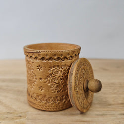 Small Cylindrical Engraved Trinket Box | Antique & Vintage | Moonee Ponds Antiques | Australia Wide Delivery