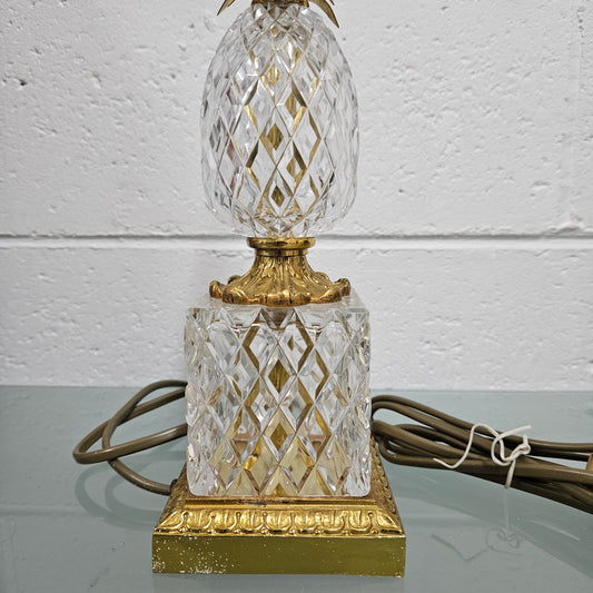 French Ormolu and Crystal Lamp