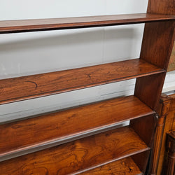 Late Victorian Mahogany 6 Tier Waterful Front Free Standing Bookcase | Antique & Vintage | Moonee Ponds Antiques | Australia Wide Delivery