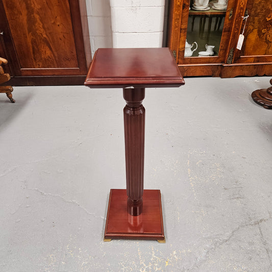 Vintage Fluted Mahogany Pedestal