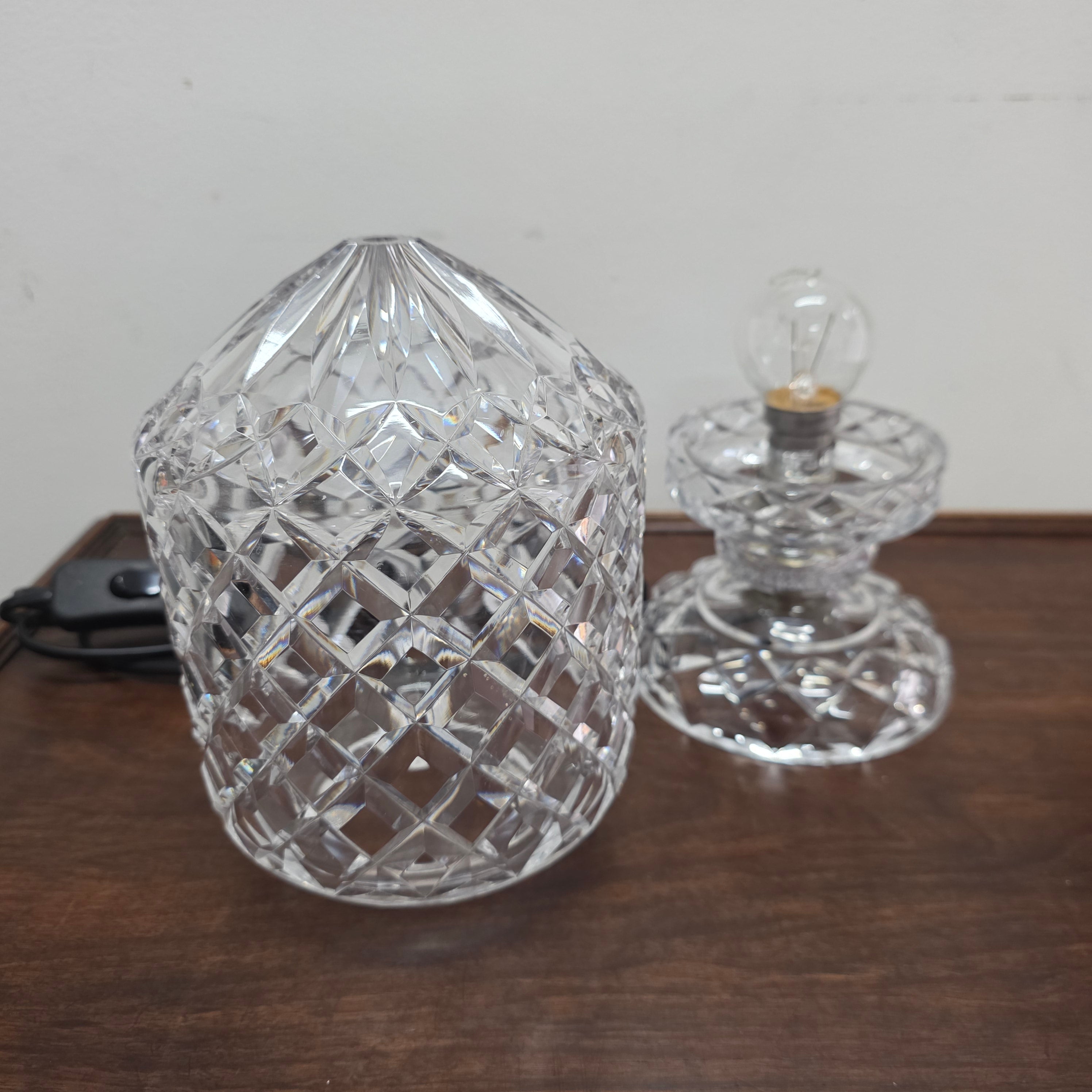 Good Quality Rewired |Vintage Crystal Lamp | Antique & Vintage | Moonee Ponds Antiques | Australia Wide