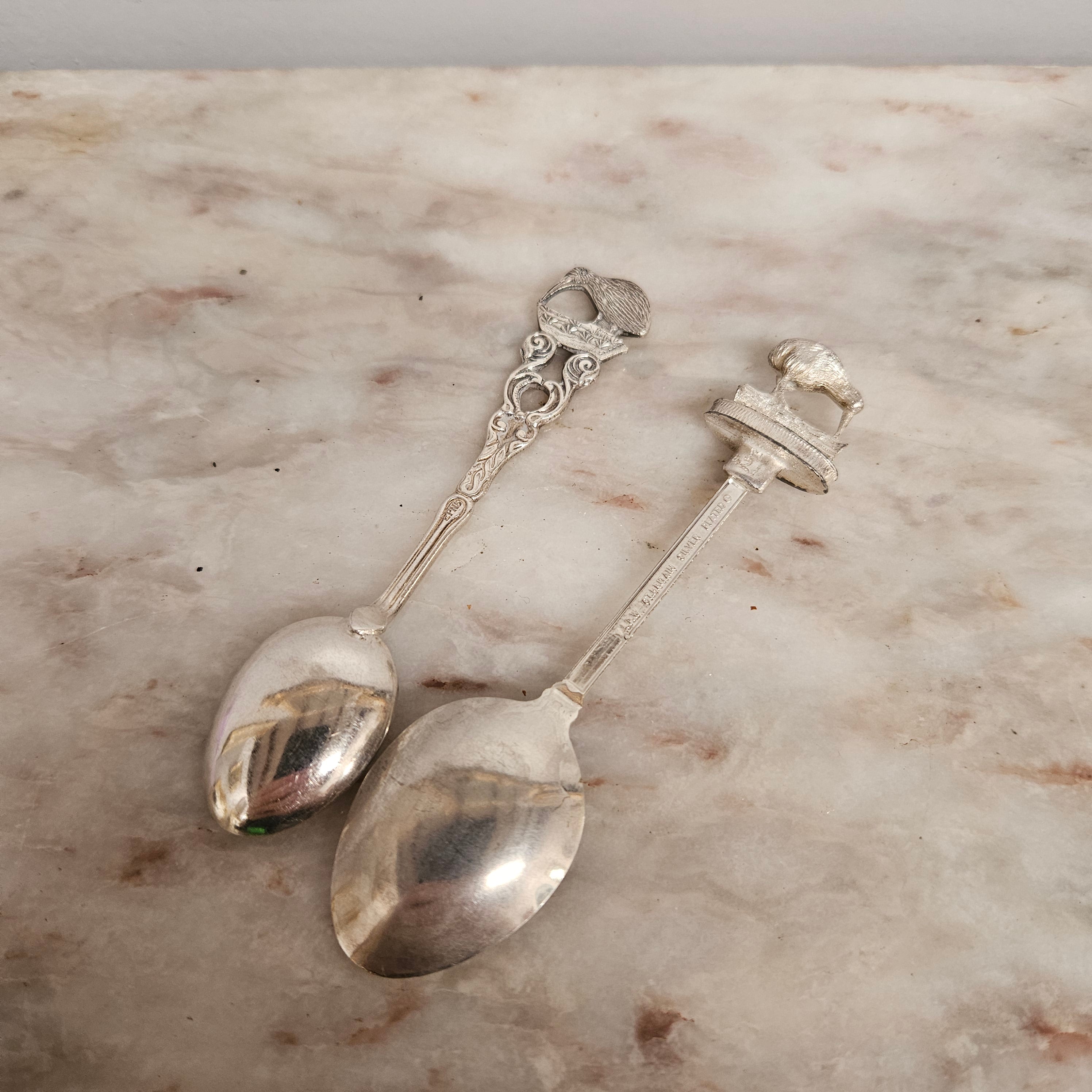 Vintage Silverplated Kiwi Tea Spoons (2) | Antique & Vintage | Moonee Ponds Antiques | Australia Wide