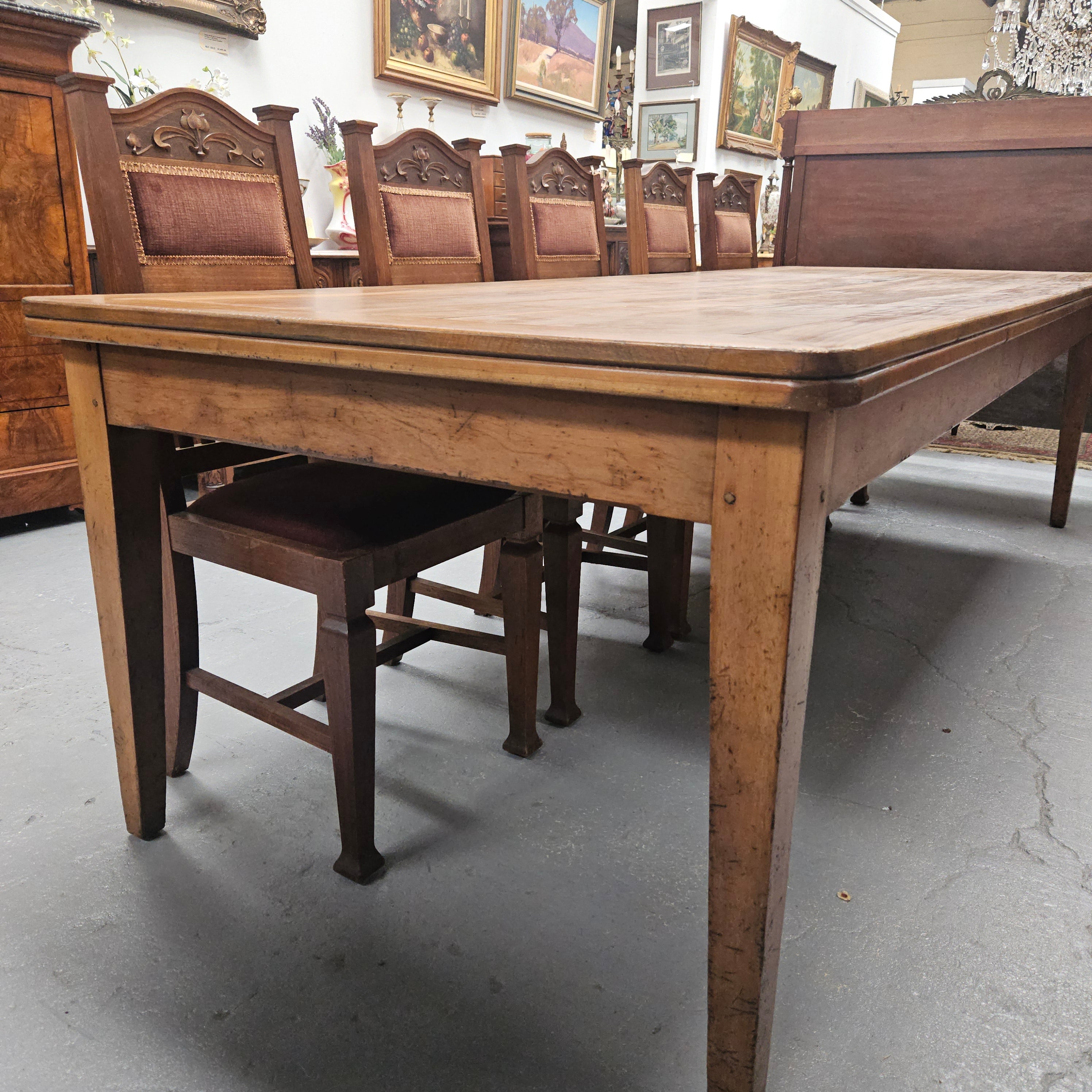 Early 2.8 Meter Tasmanin Huon Pine Farmhouse Dining Table | Antique & Vintage | Moonee Ponds Antiques | Australia Wide Delivery