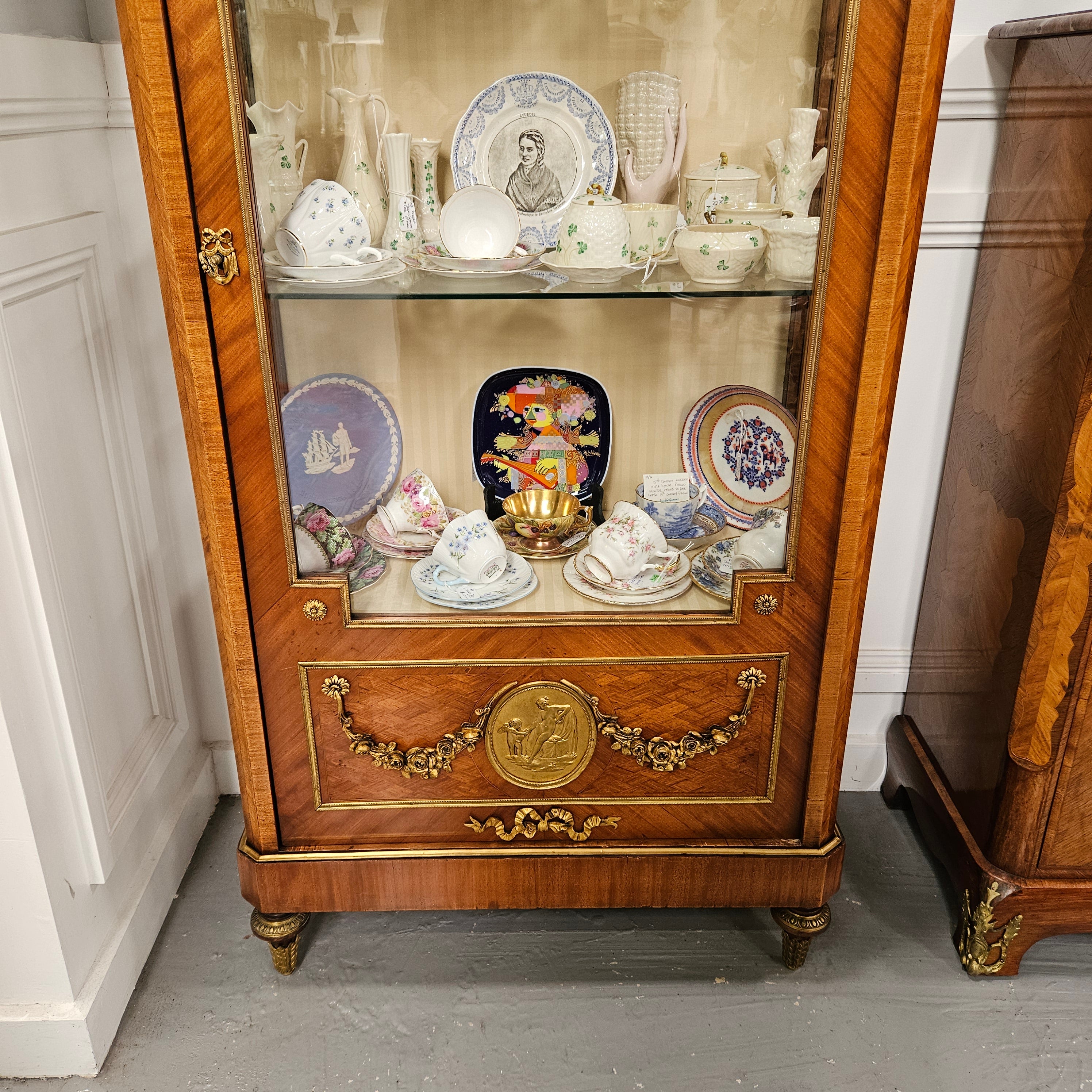 Stunning French Walnut Louis XVI Style Vitrine | Antique & Vintage | Moonee Ponds Antiques | Australia Wide Delivery