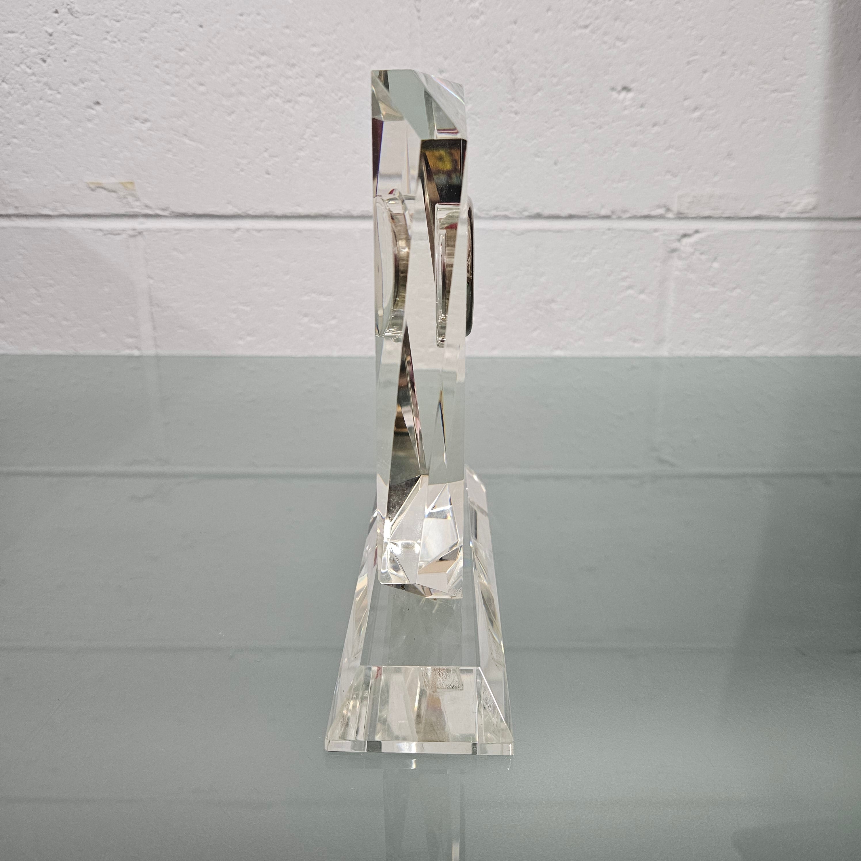 Orrefors Style Crystal Clock | Antique & Vintage | Moonee Ponds Antiques | Australia Wide