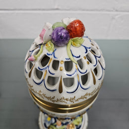 Stunning Vintage Sevres Style Lidded Potpourri on Pedestal